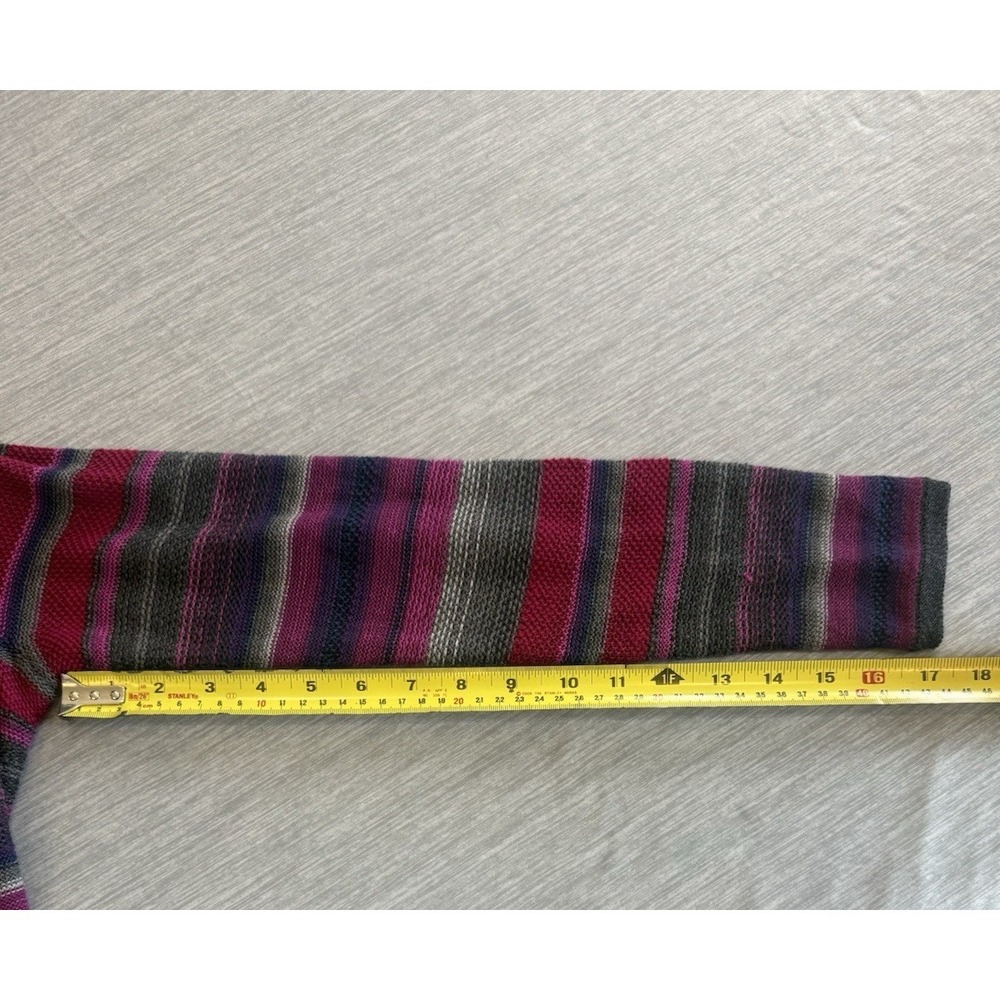 Ralph Lauren Womens Linen Knit Striped Open Cardigan Size S Western Preppy Aztec - Picture 15 of 15